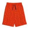 Shorts>N°21 Fleece allover Glitch shorts deep orange