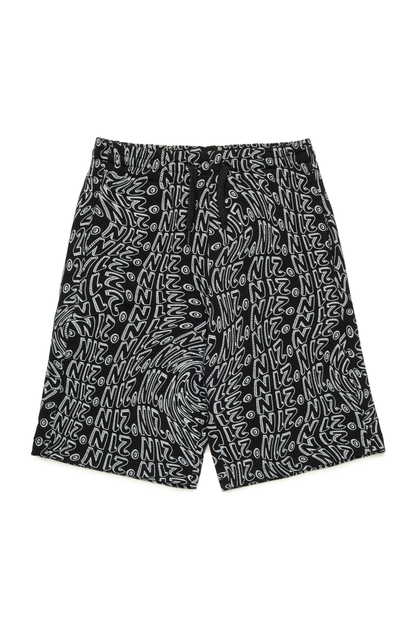 Shorts>N°21 Fleece allover Glitch shorts black
