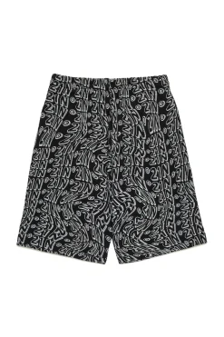 Shorts>N°21 Fleece allover Glitch shorts black