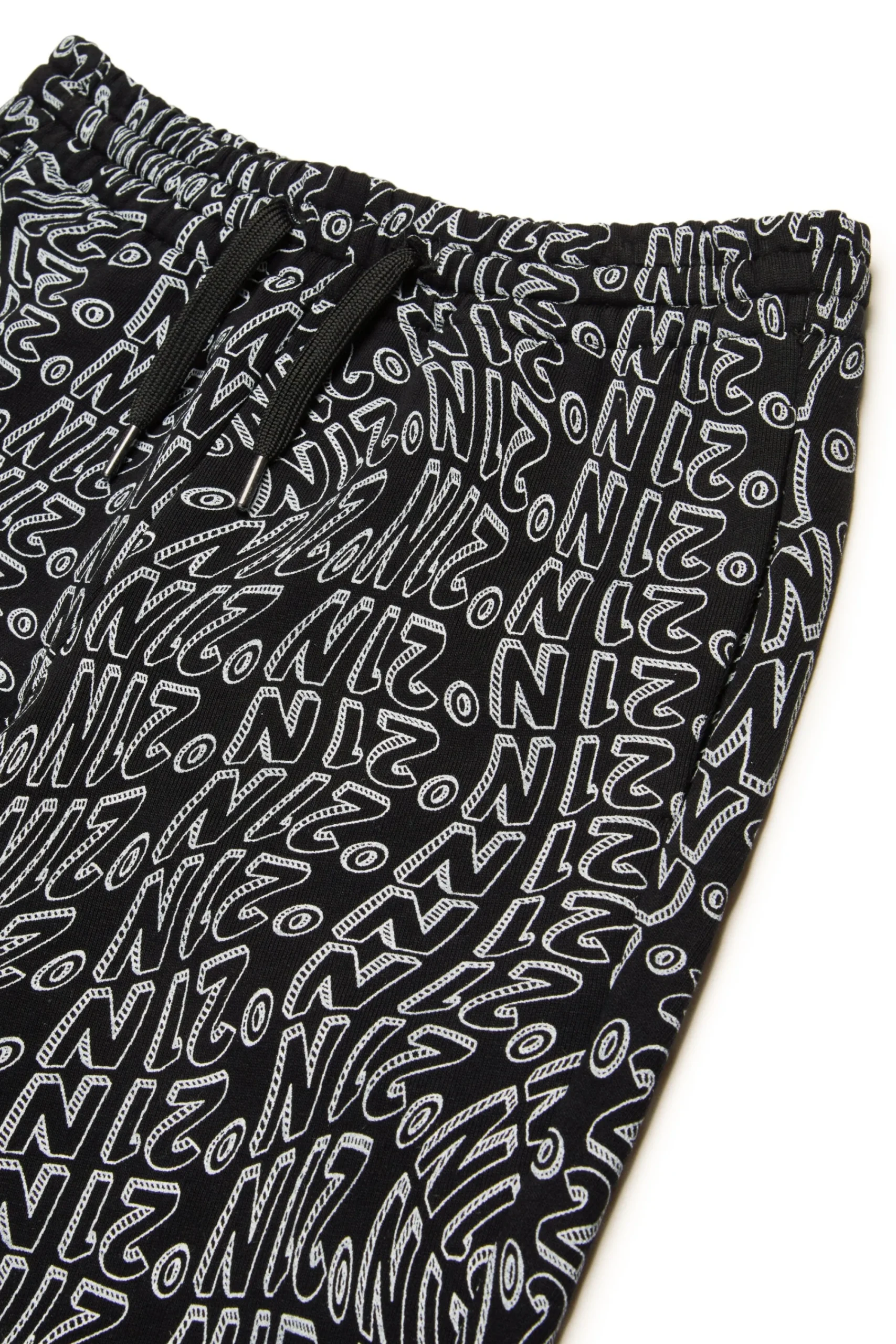 Shorts>N°21 Fleece allover Glitch shorts black