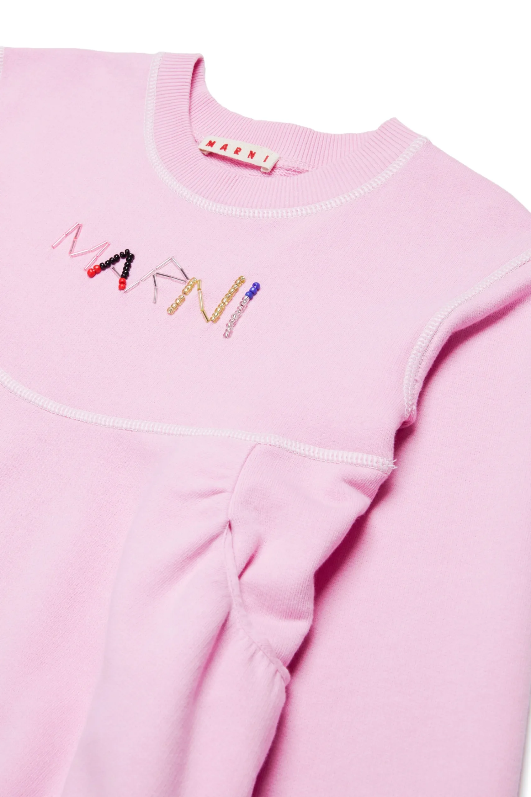Dresses>MARNI Fleece dress with baguette logo antique lilac pink