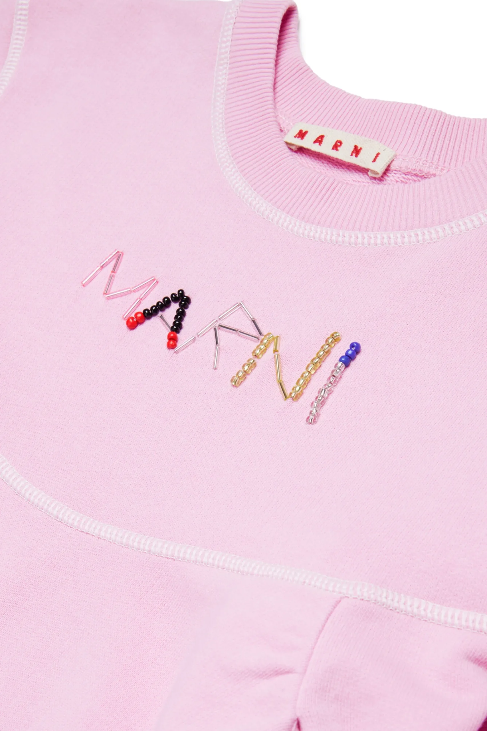 Dresses>MARNI Fleece dress with baguette logo antique lilac pink