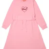 Dresses>DIESEL Fleece dress with Heart print pink