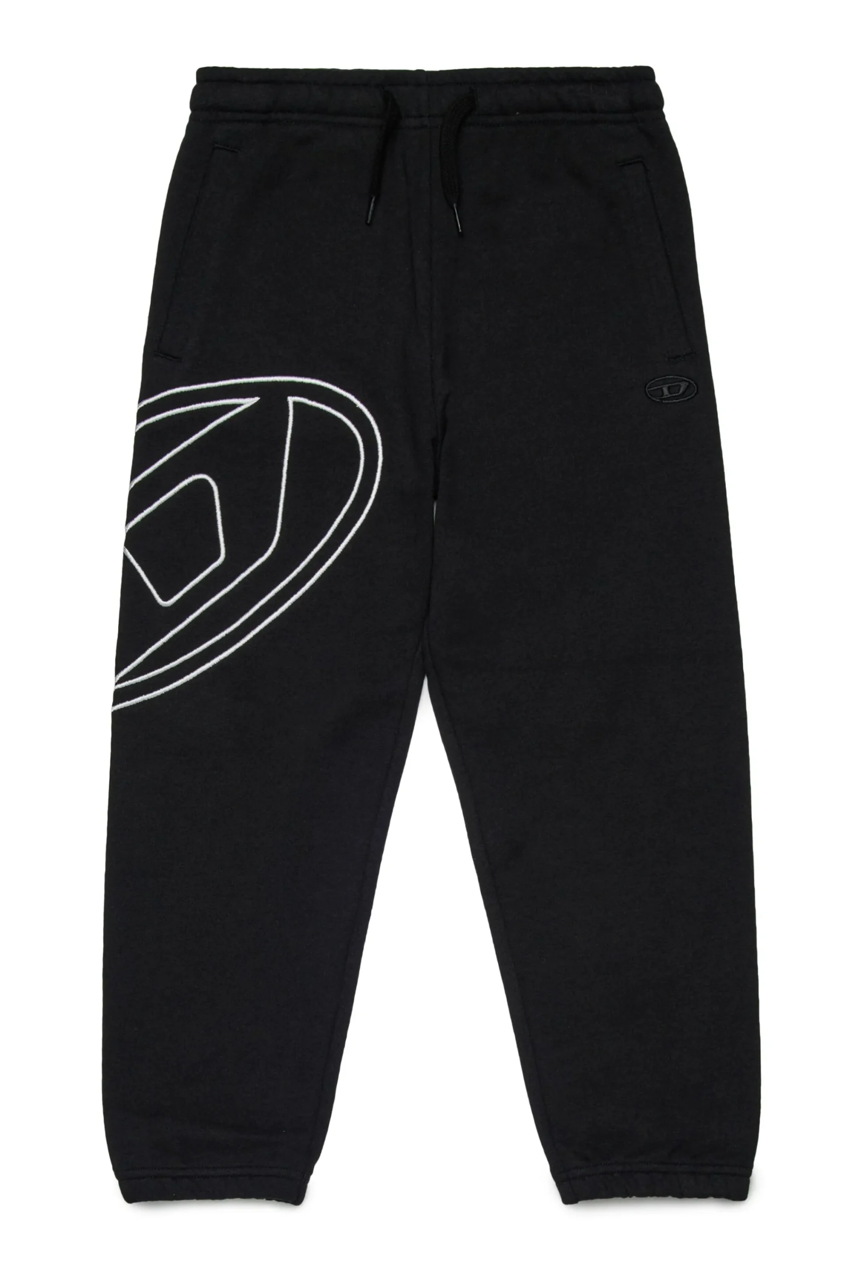 Oval D By Diesel | Oval D By Diesel>DIESEL Fleece jogger pants with maxi Oval D logo black