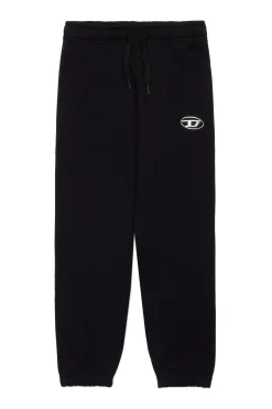 Oval D By Diesel | Oval D By Diesel>DIESEL Fleece jogger pants with Oval D logo black