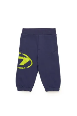 Oval D By Diesel | Oval D By Diesel>DIESEL Fleece jogger pants with Oval D logo blue peacoat