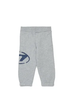 Oval D By Diesel | Oval D By Diesel>DIESEL Fleece jogger pants with Oval D logo grey melange