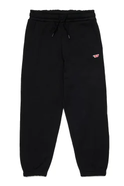 Pants | Activewear>DIESEL Fleece jogger pants with patch black