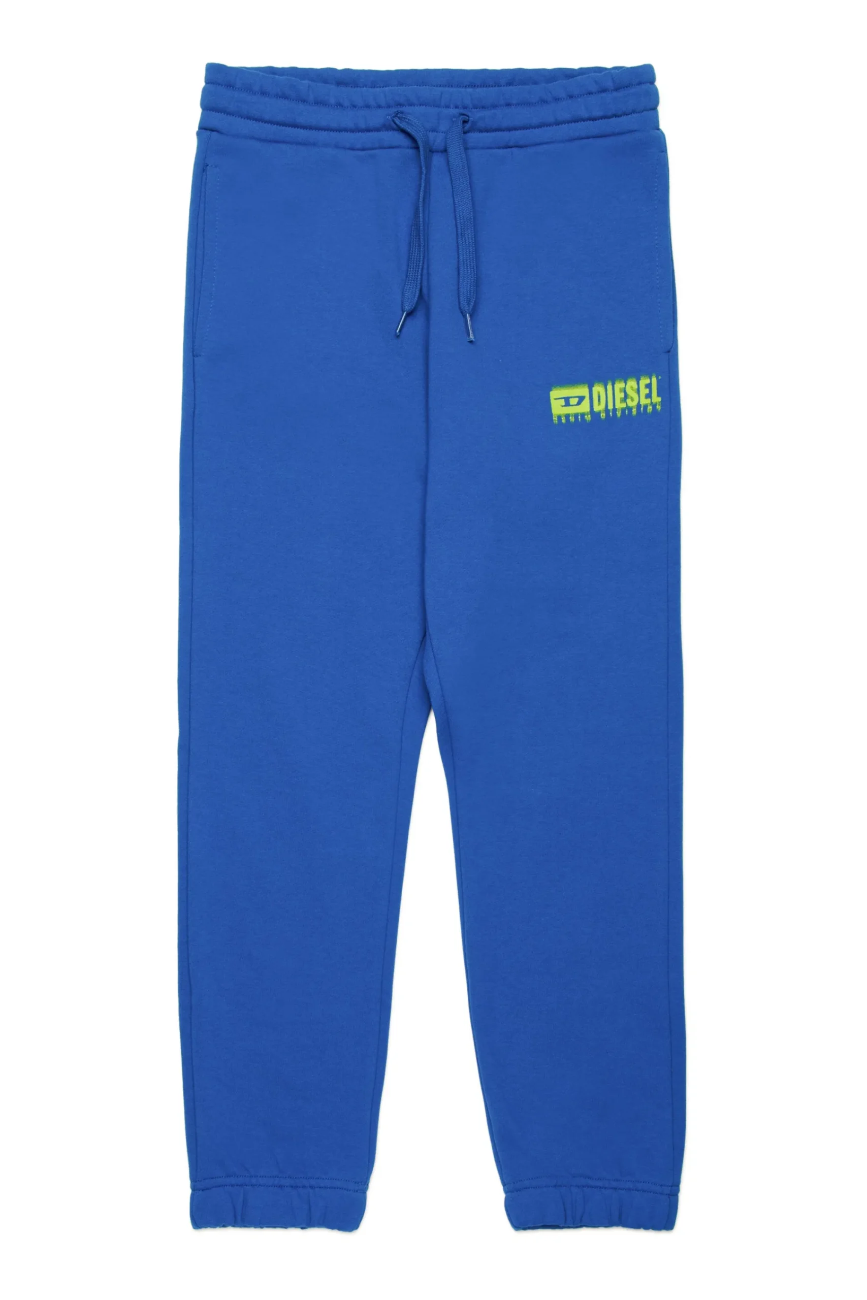Activewear | Activewear>DIESEL Fleece jogger pants with degradé logo bright bluette