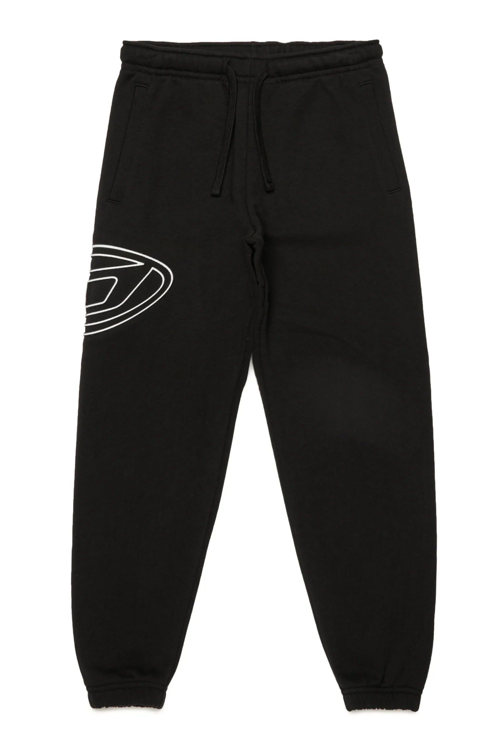 Pants>DIESEL Fleece jogger pants with Oval D logo black