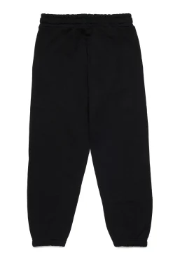Pants | Activewear>DIESEL Fleece jogger pants with patch black