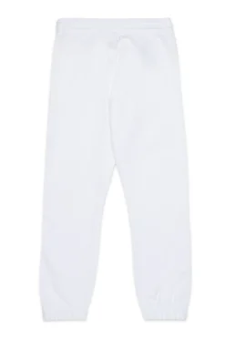 Activewear | Activewear>DIESEL Fleece jogger pants with degradé logo white