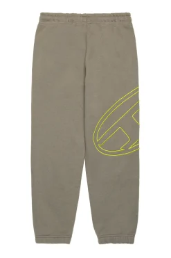Oval D By Diesel | Oval D By Diesel>DIESEL Fleece jogger pants with maxi Oval D logo dark grey