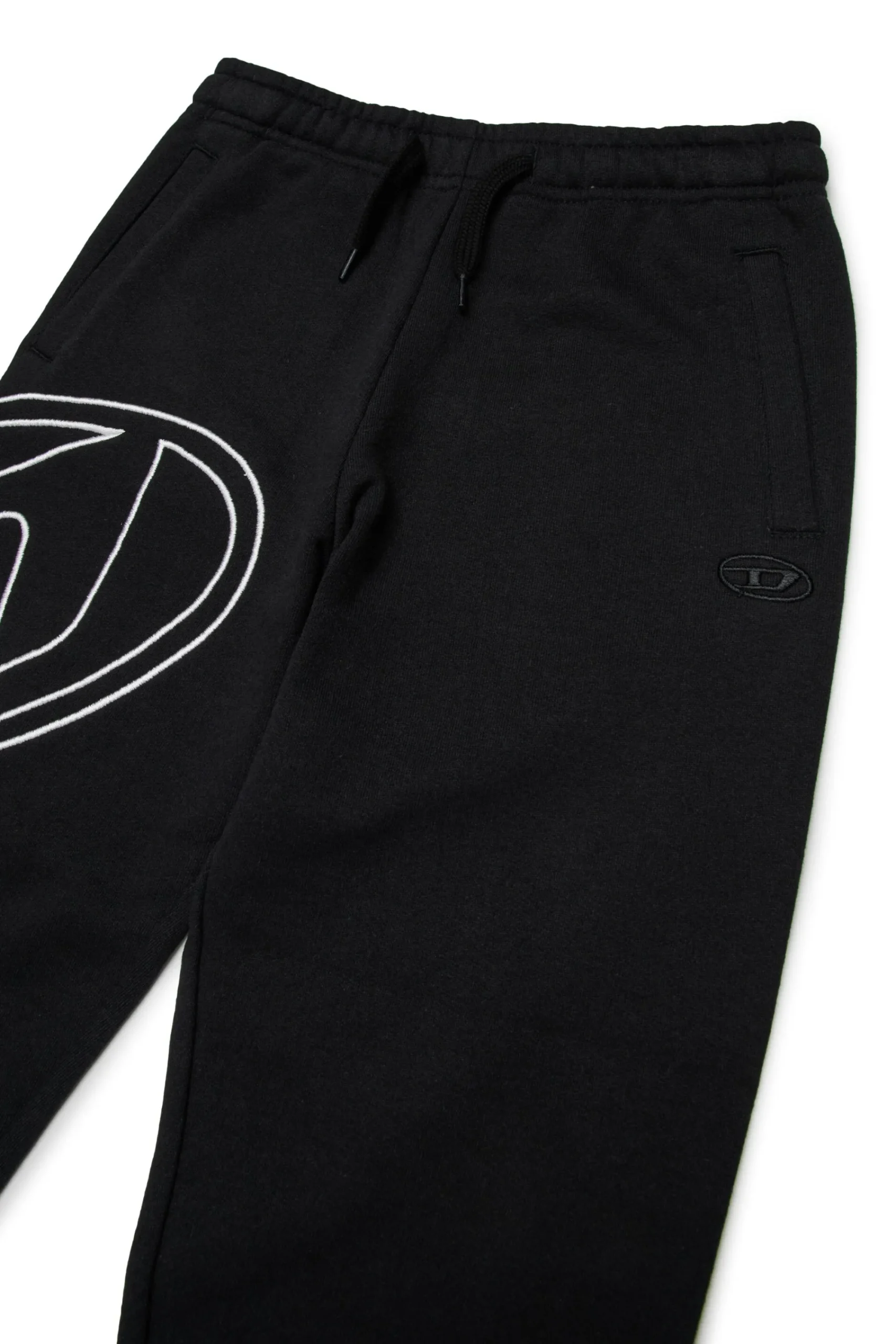 Oval D By Diesel | Oval D By Diesel>DIESEL Fleece jogger pants with maxi Oval D logo black