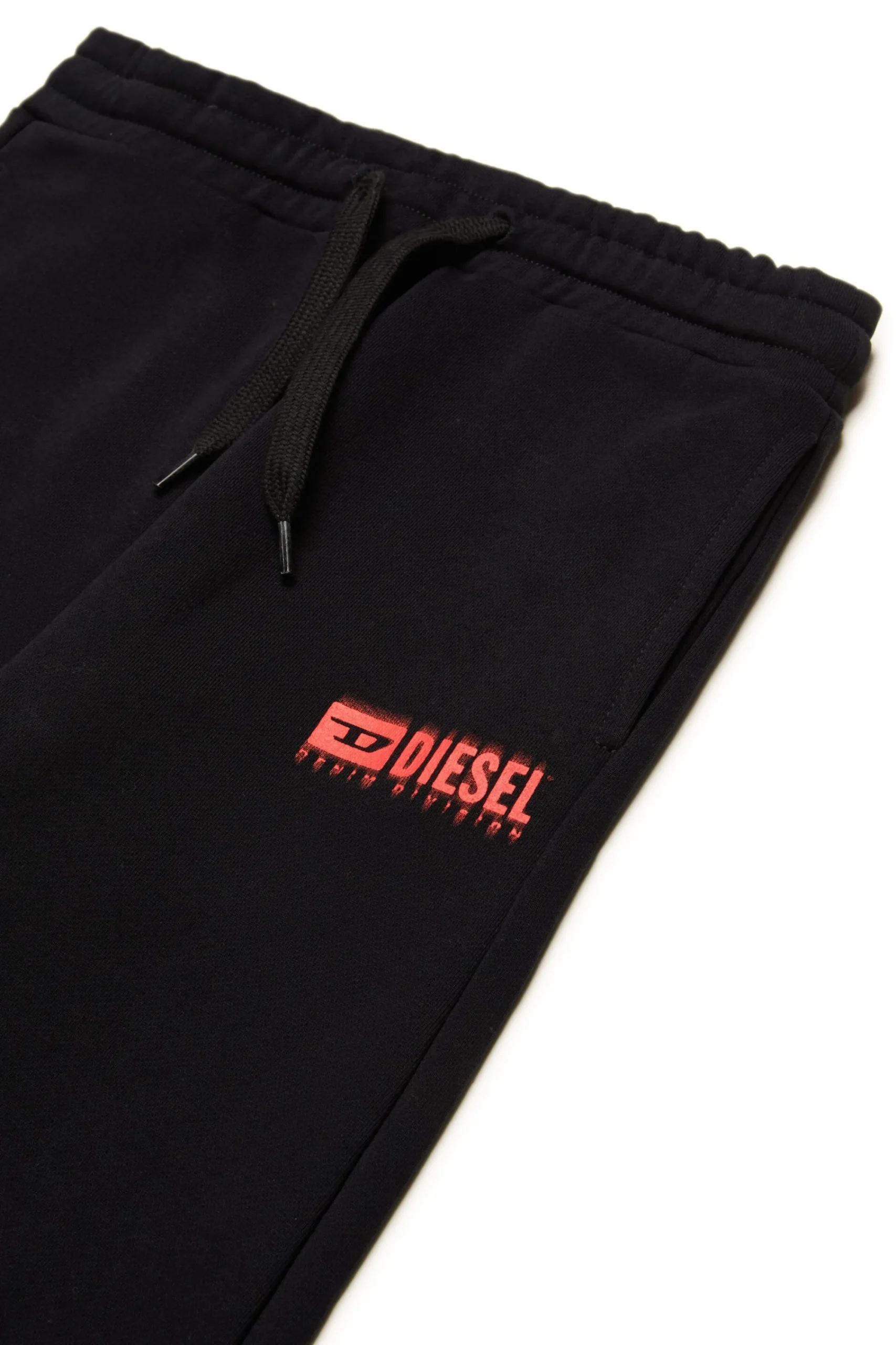 Activewear | Activewear>DIESEL Fleece jogger pants with degradé logo red