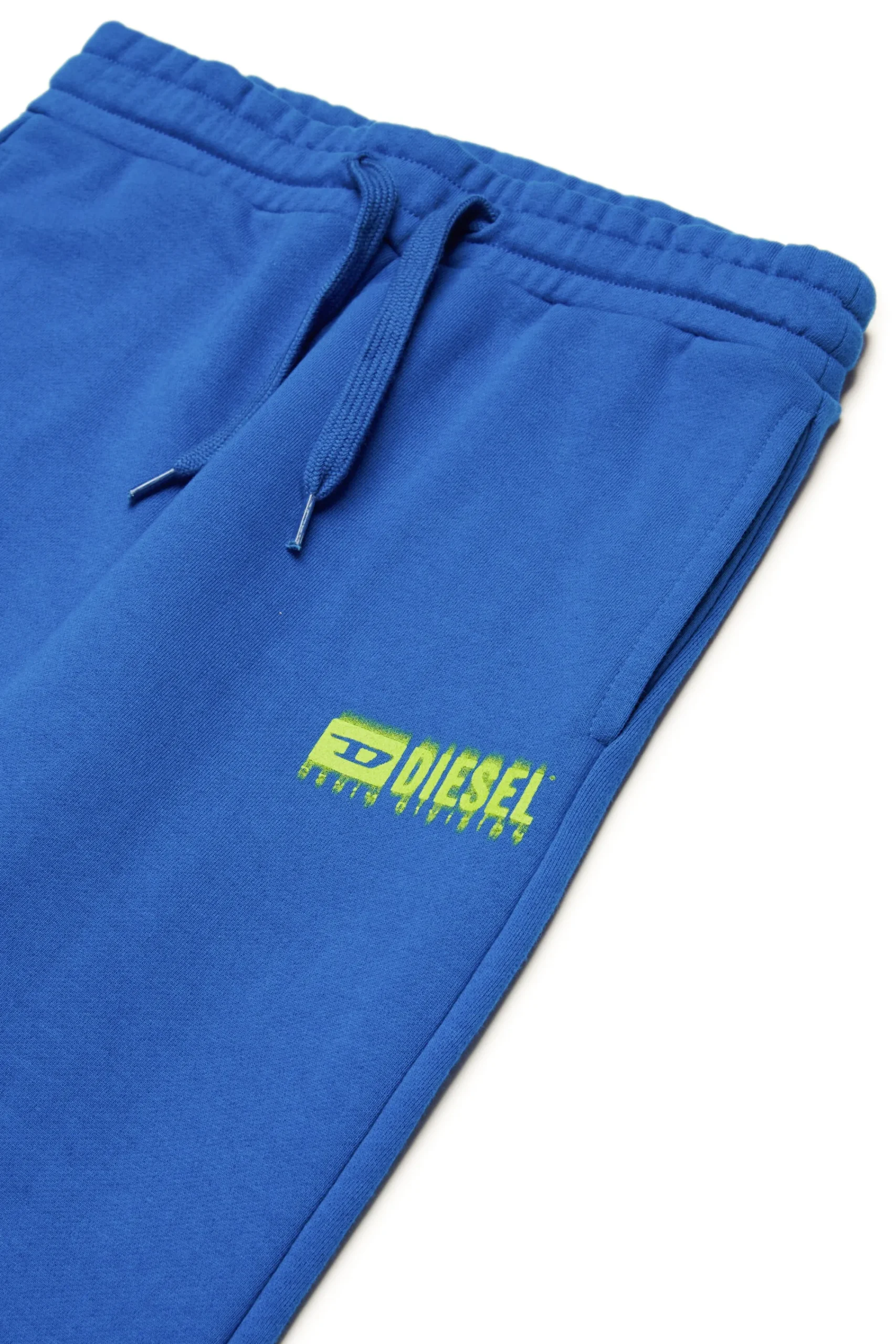 Activewear | Activewear>DIESEL Fleece jogger pants with degradé logo bright bluette