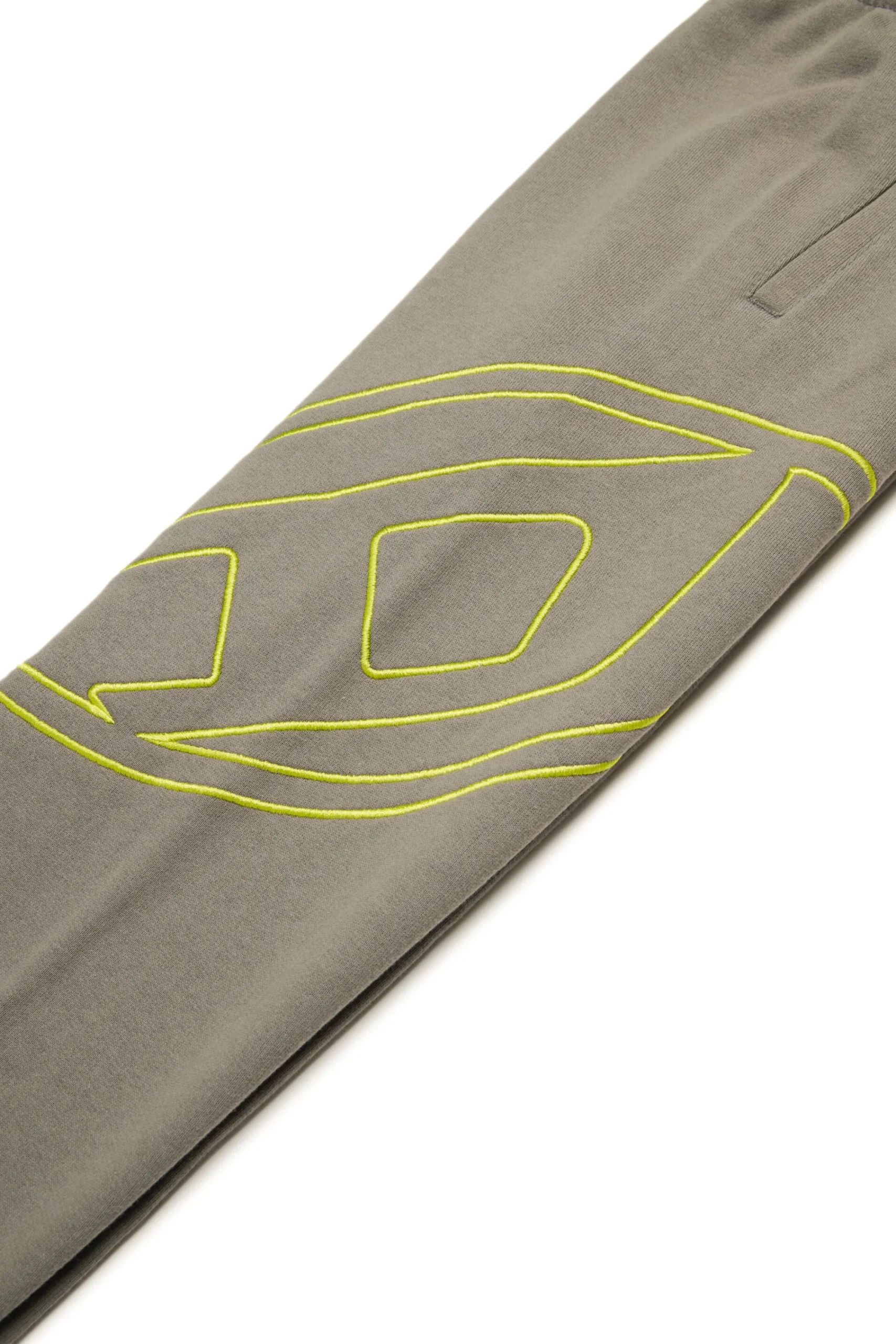 Oval D By Diesel | Oval D By Diesel>DIESEL Fleece jogger pants with maxi Oval D logo dark grey
