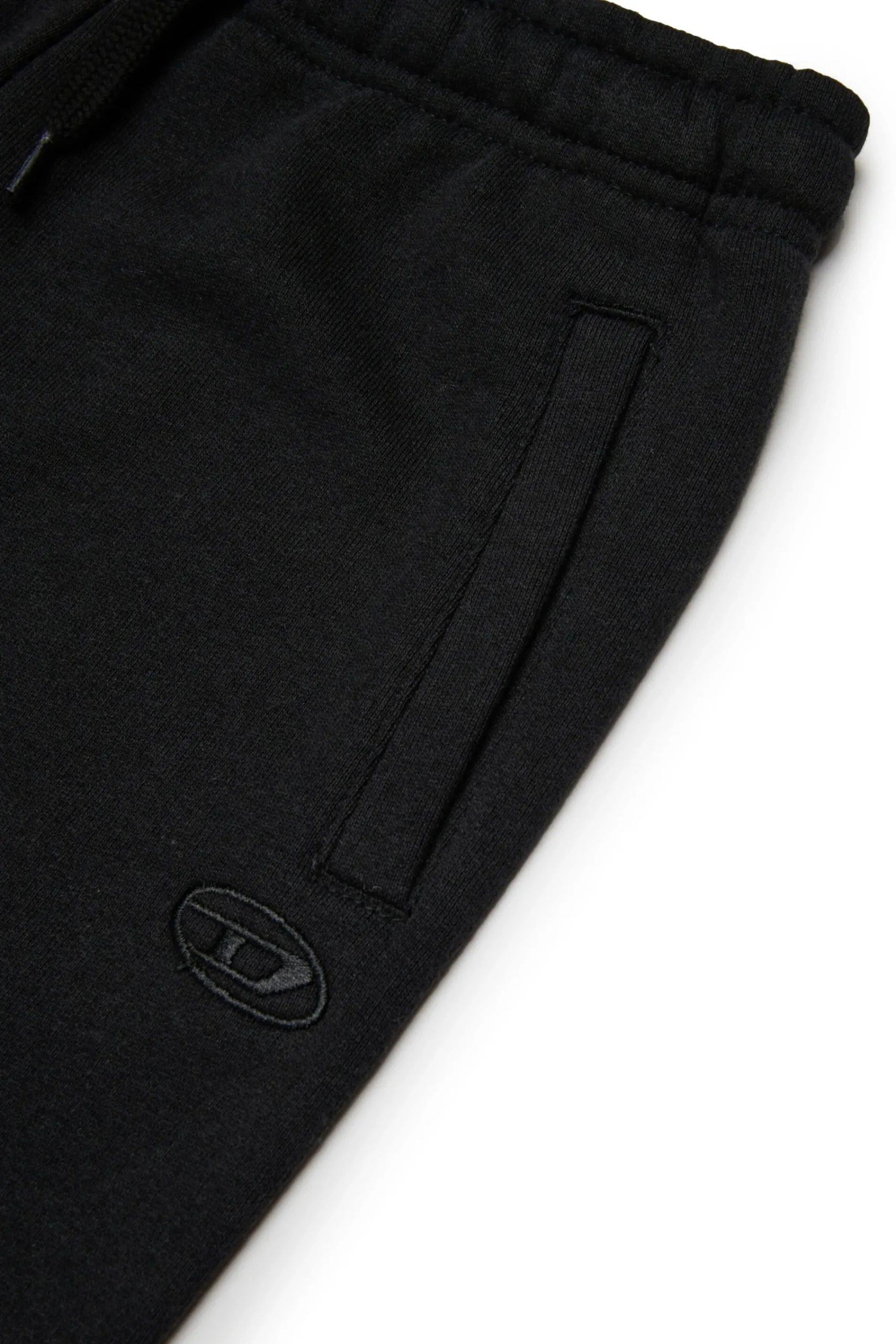 Oval D By Diesel | Oval D By Diesel>DIESEL Fleece jogger pants with maxi Oval D logo black
