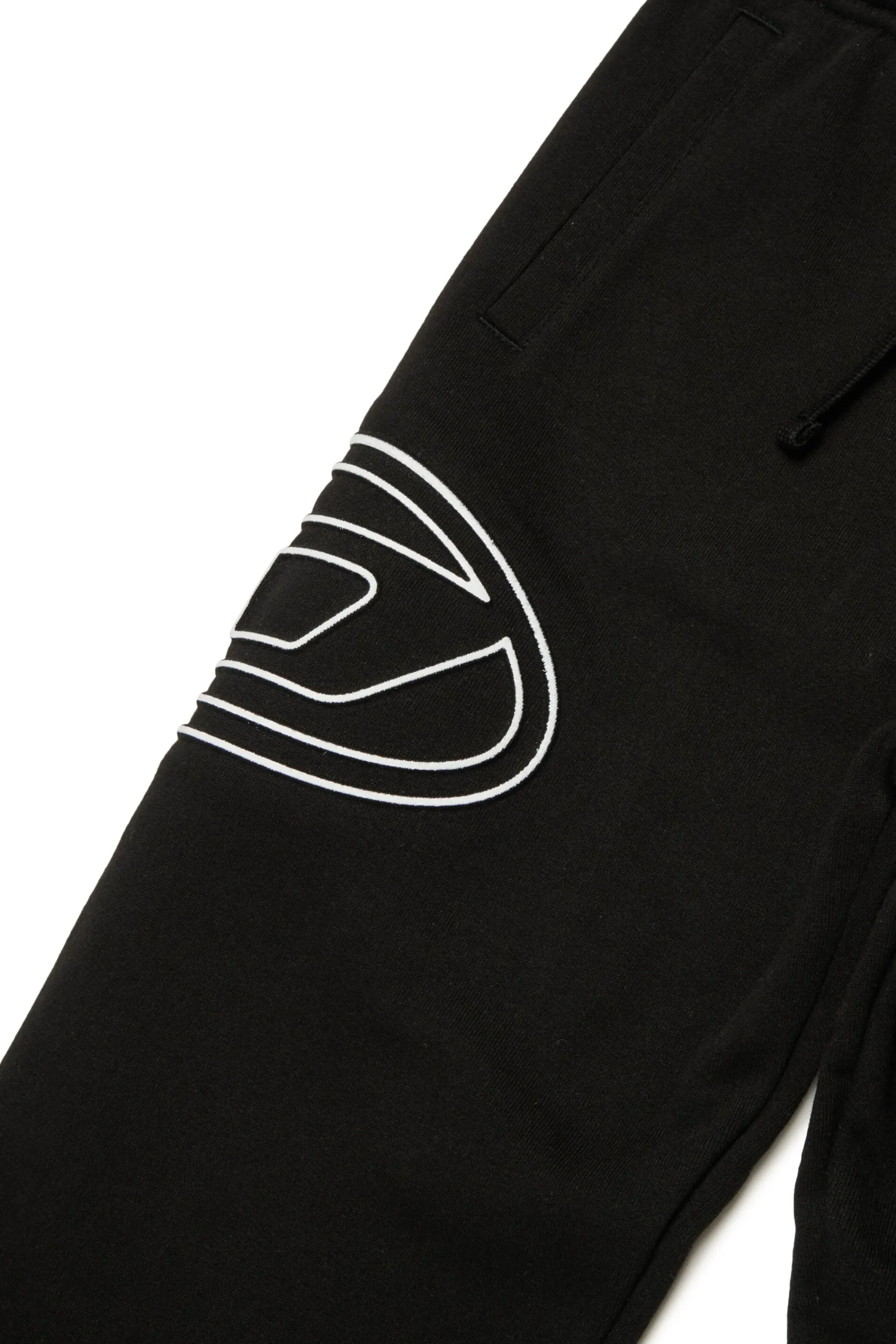 Pants>DIESEL Fleece jogger pants with Oval D logo black