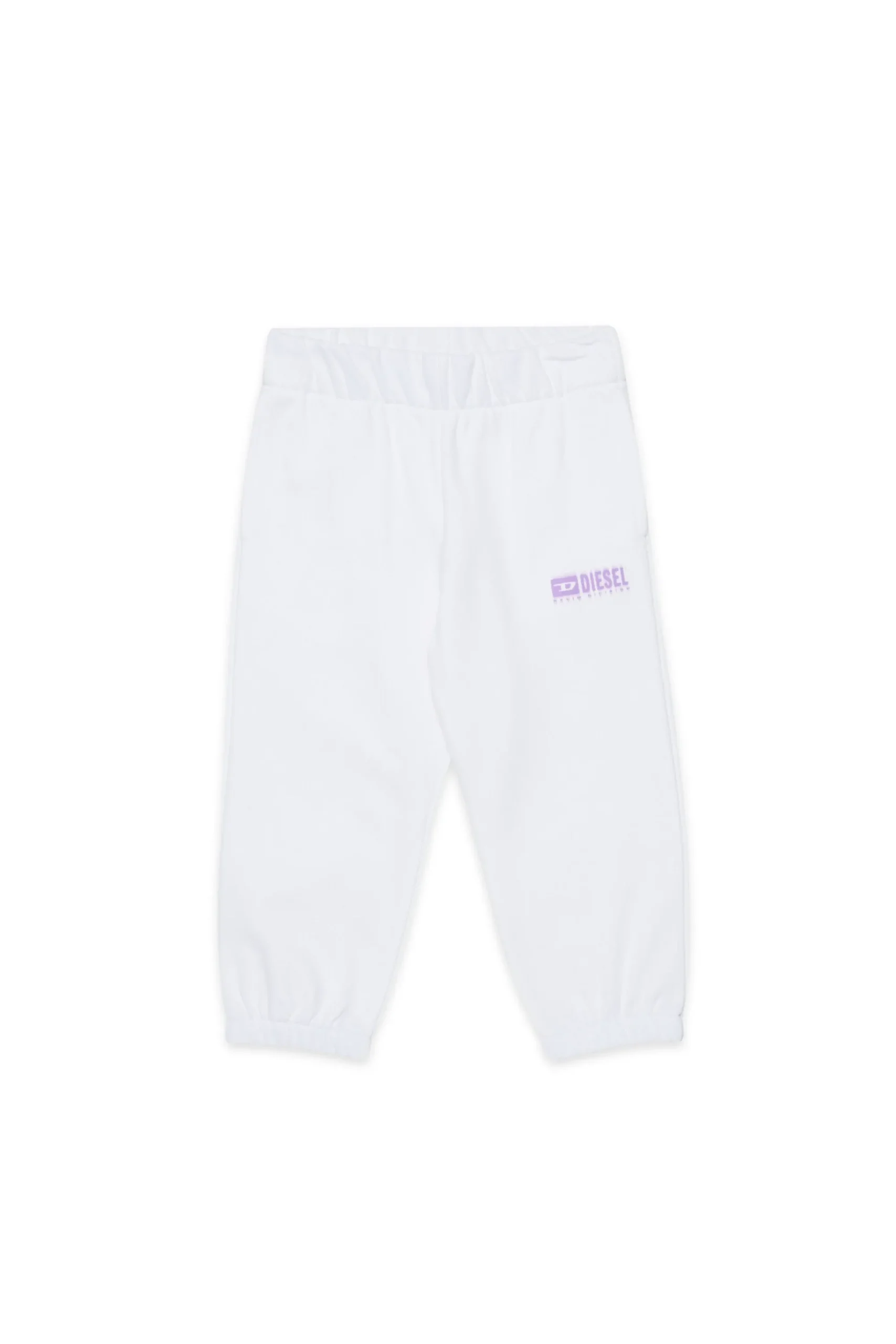 Activewear | Activewear>DIESEL Fleece jogger trousers with degradé logo white