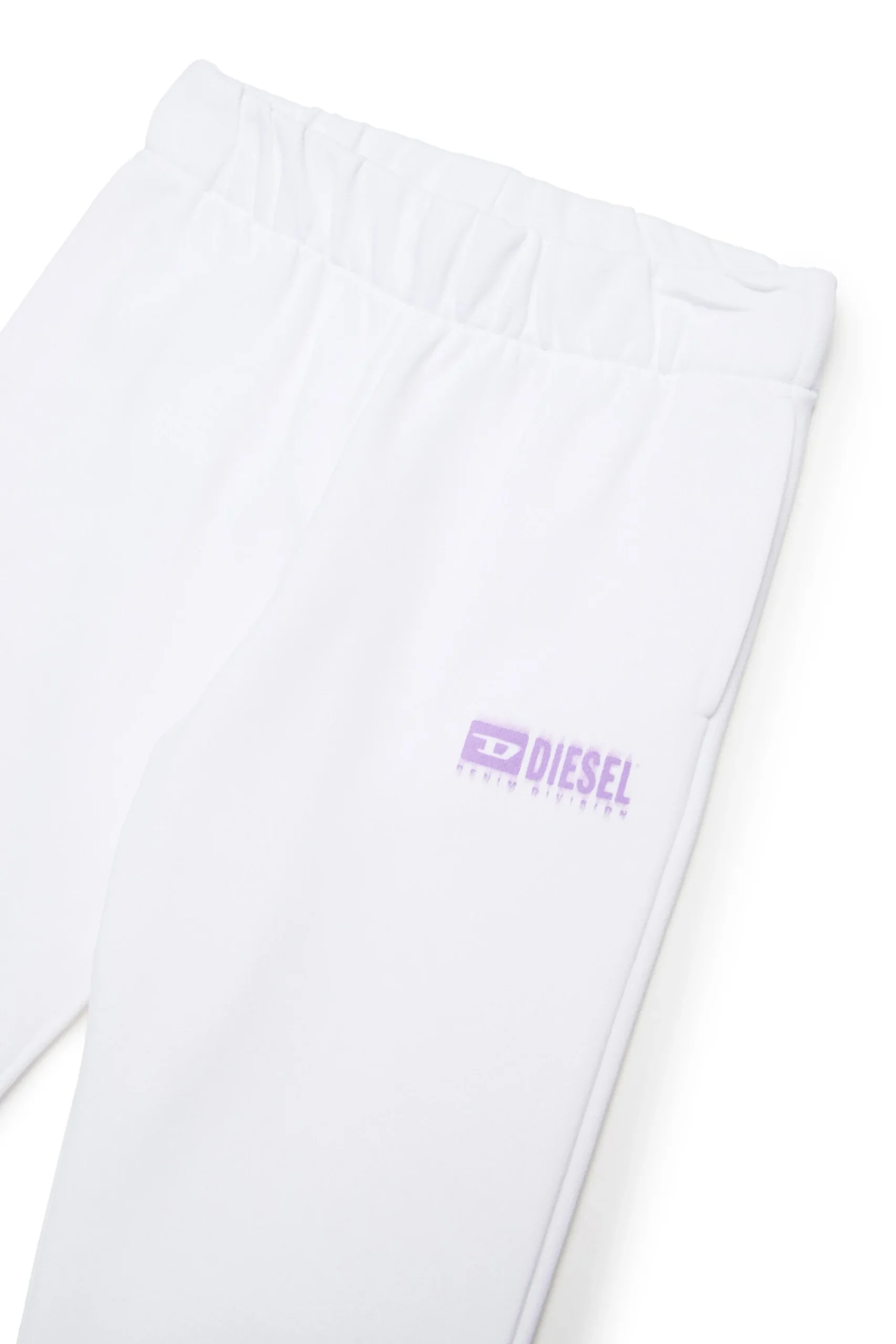 Activewear | Activewear>DIESEL Fleece jogger trousers with degradé logo white