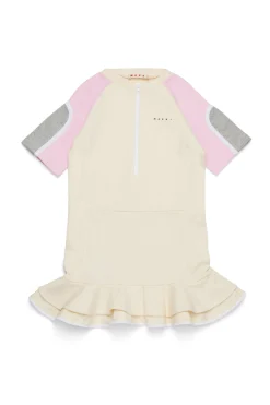 Dresses | Activewear>MARNI Fleece mini dress with colorblock details hangtag yellow