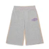 Activewear | Activewear>DIESEL Fleece pants with colorblock inserts grey melange