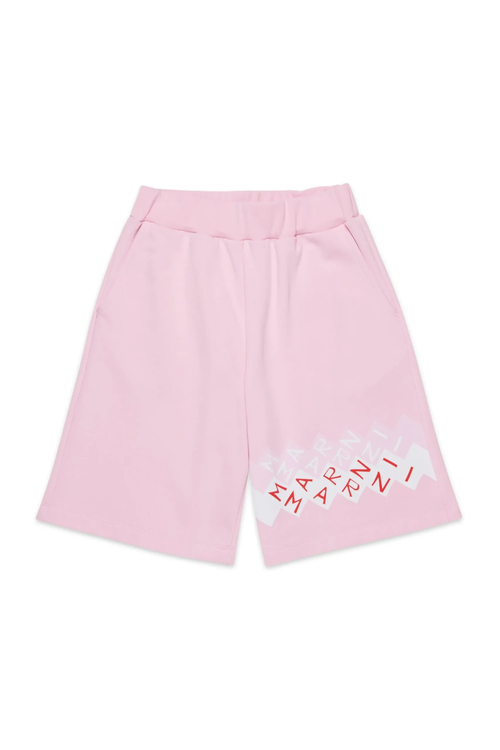 Shorts | Shorts>MARNI Fleece shorts branded Promenade light pink