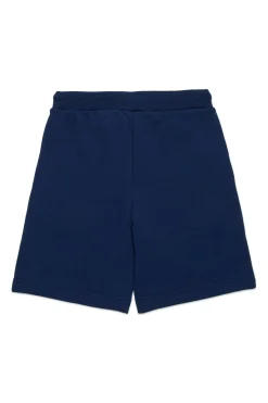 Shorts | Activewear>DSQUARED2 Fleece shorts with college print dark blue