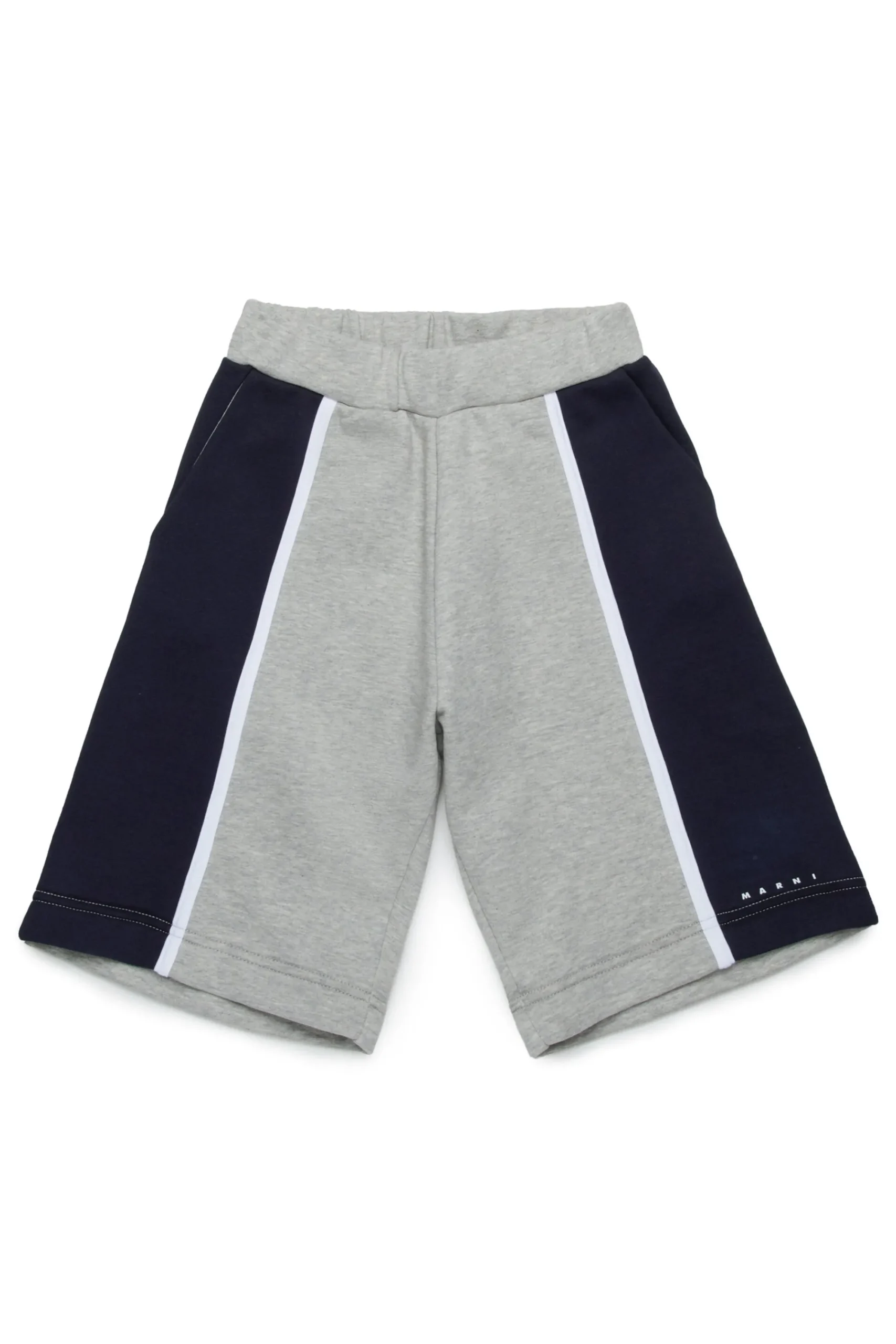 Shorts | Activewear>MARNI Fleece shorts with colorblock details blue navy