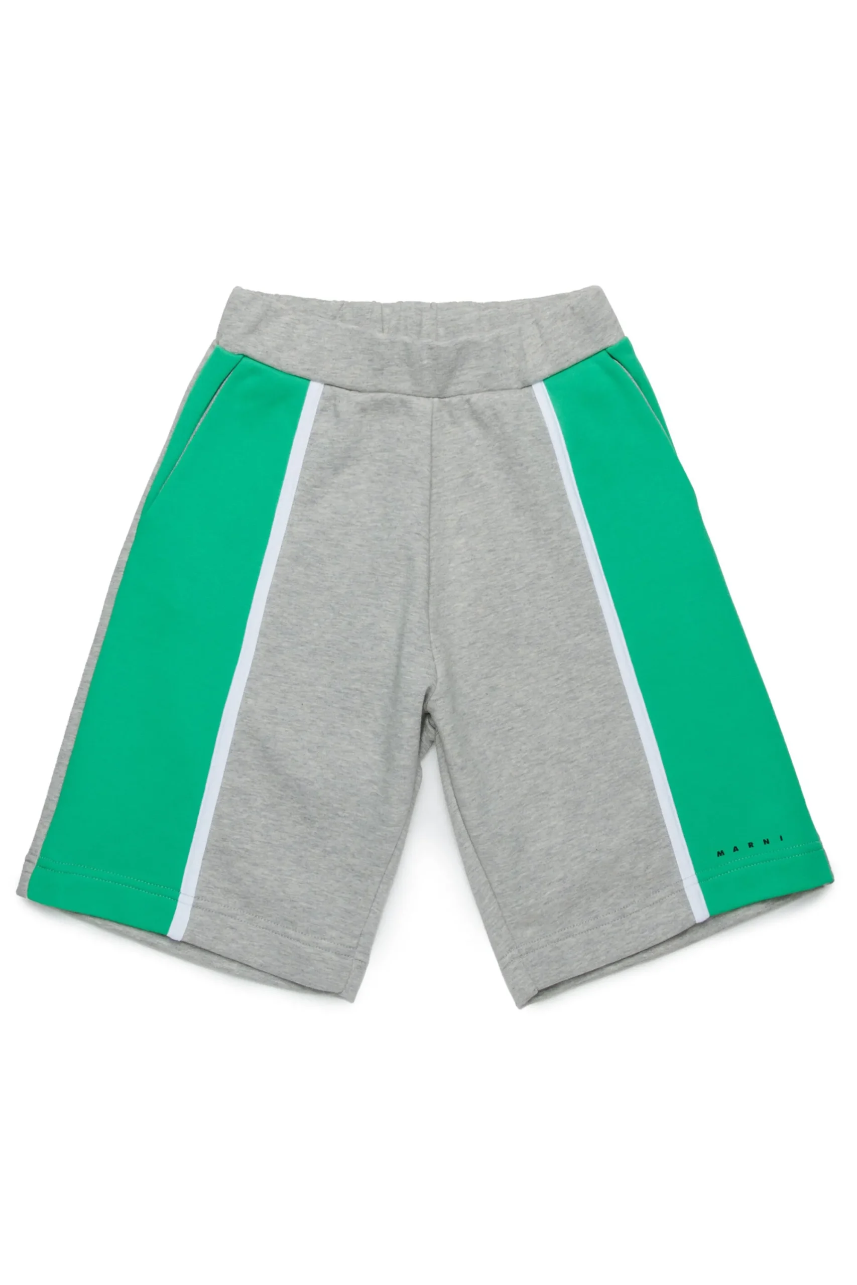Shorts | Activewear>MARNI Fleece shorts with colorblock details pastel green