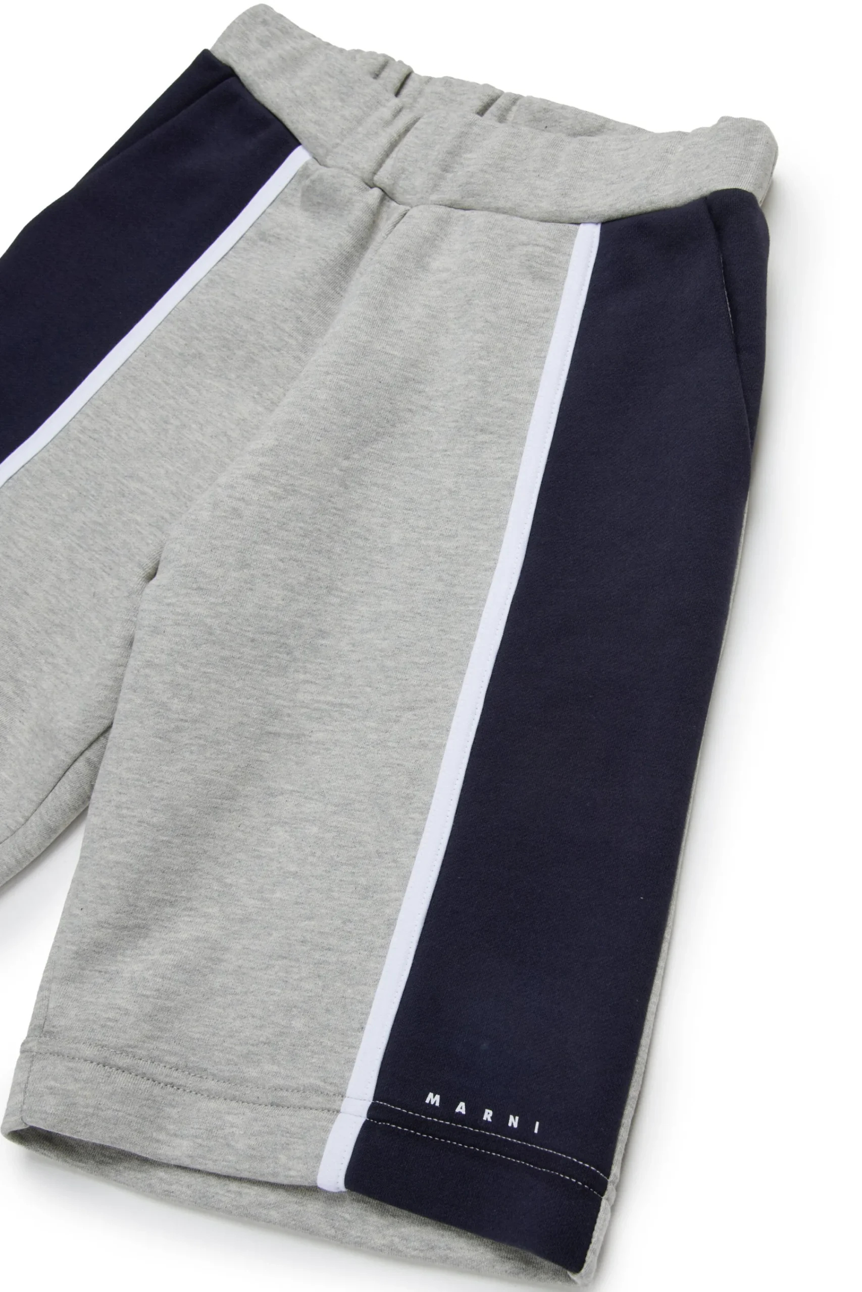 Shorts | Activewear>MARNI Fleece shorts with colorblock details blue navy