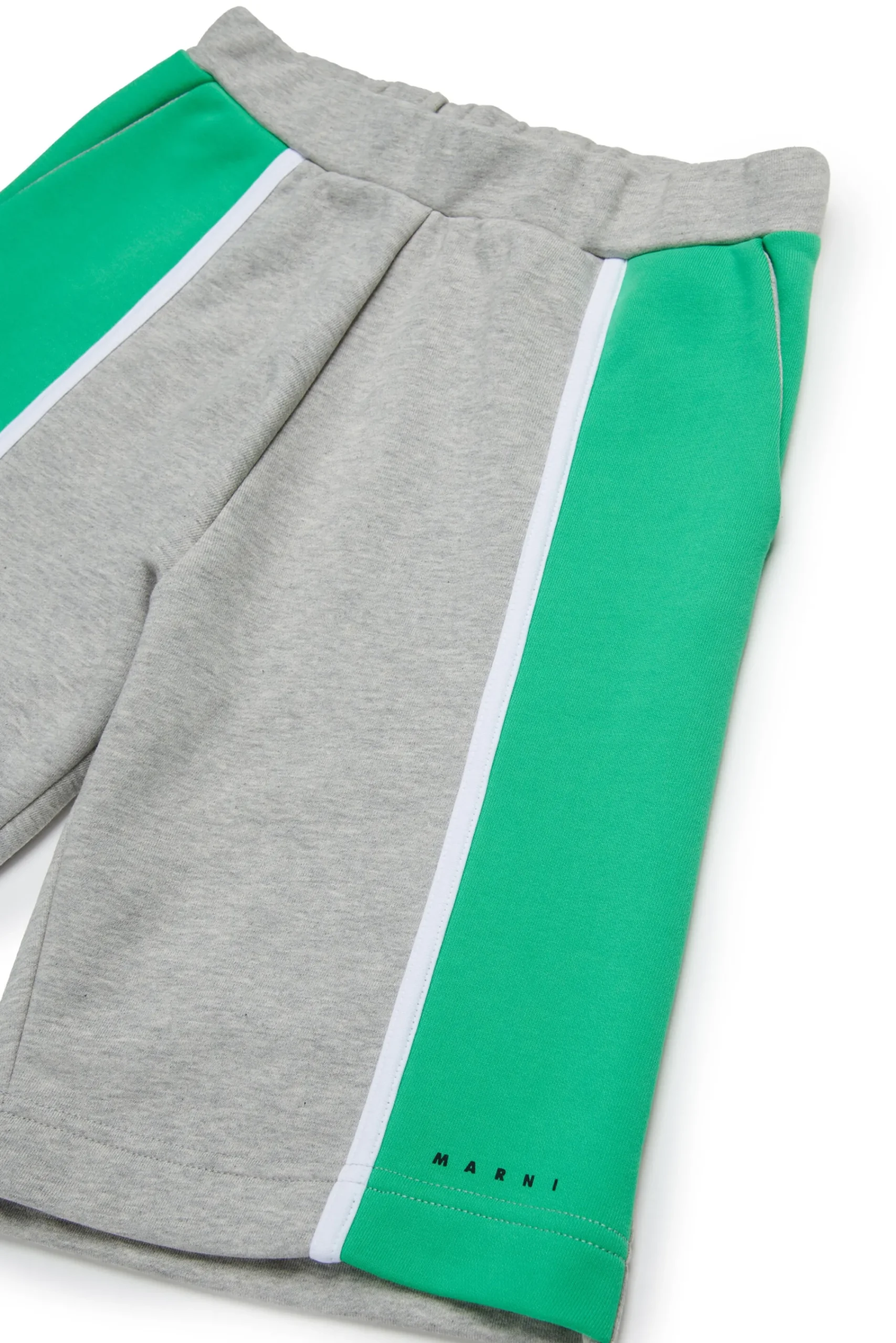 Shorts | Activewear>MARNI Fleece shorts with colorblock details pastel green