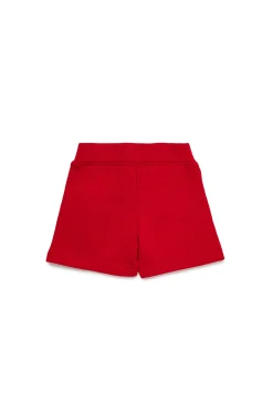 Activewear | Activewear>DSQUARED2 Fleece shorts with logo tango red