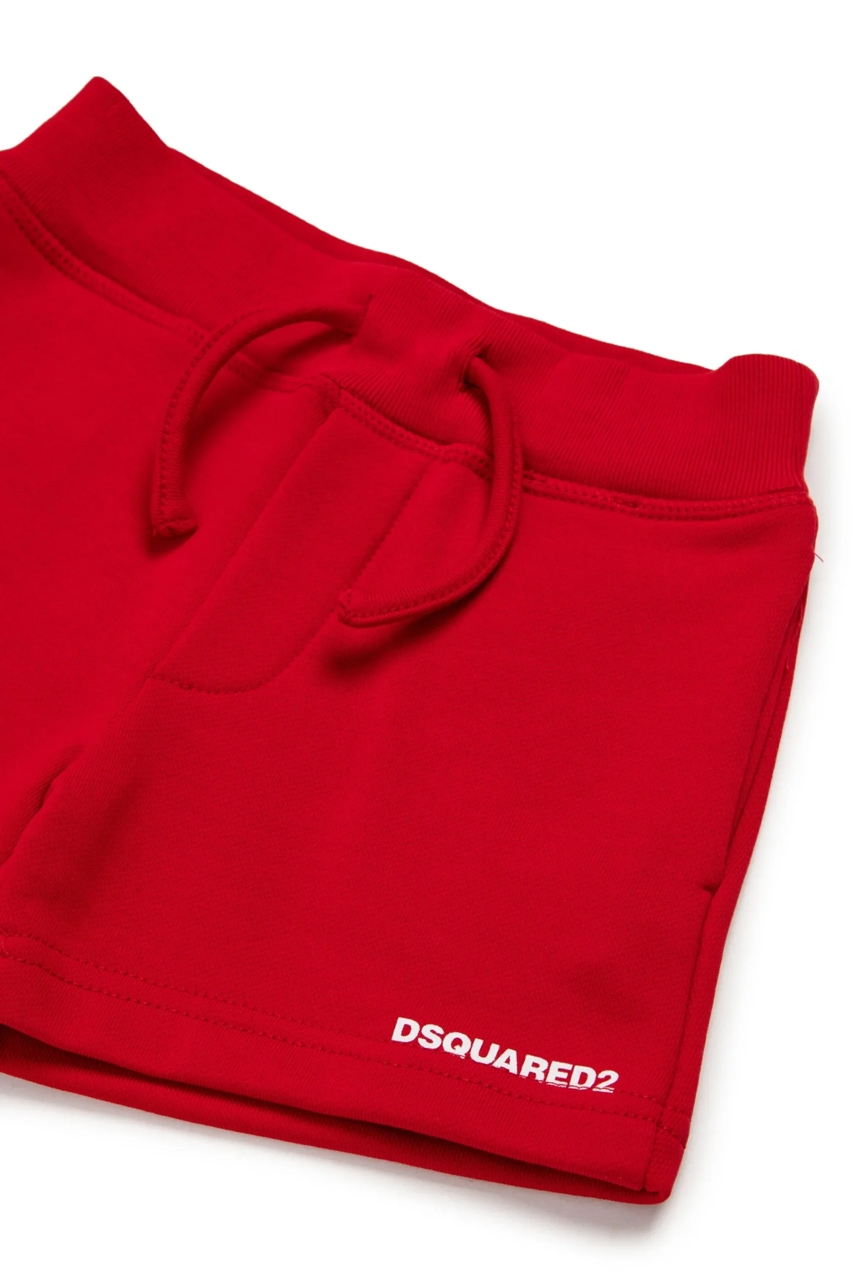Activewear | Activewear>DSQUARED2 Fleece shorts with logo tango red