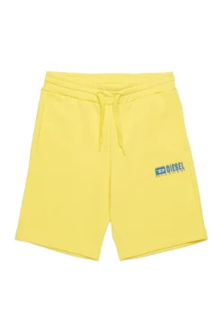 Activewear | Activewear>DIESEL Fleece shorts with logo canary yellow