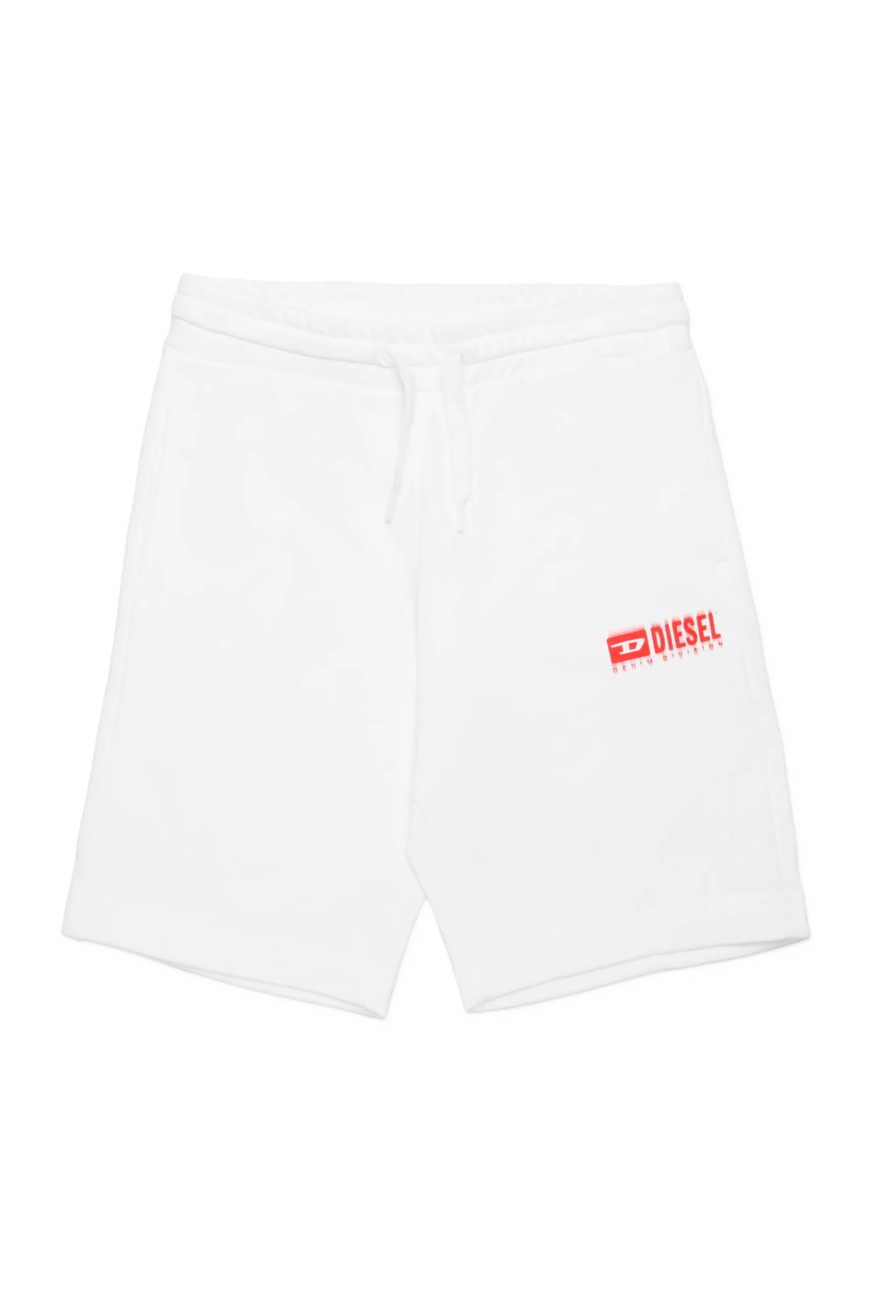 Activewear | Activewear>DIESEL Fleece shorts with logo white