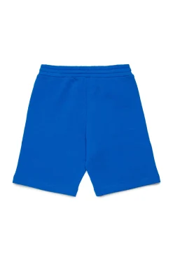 Activewear | Activewear>DIESEL Fleece shorts with logo bright bluette