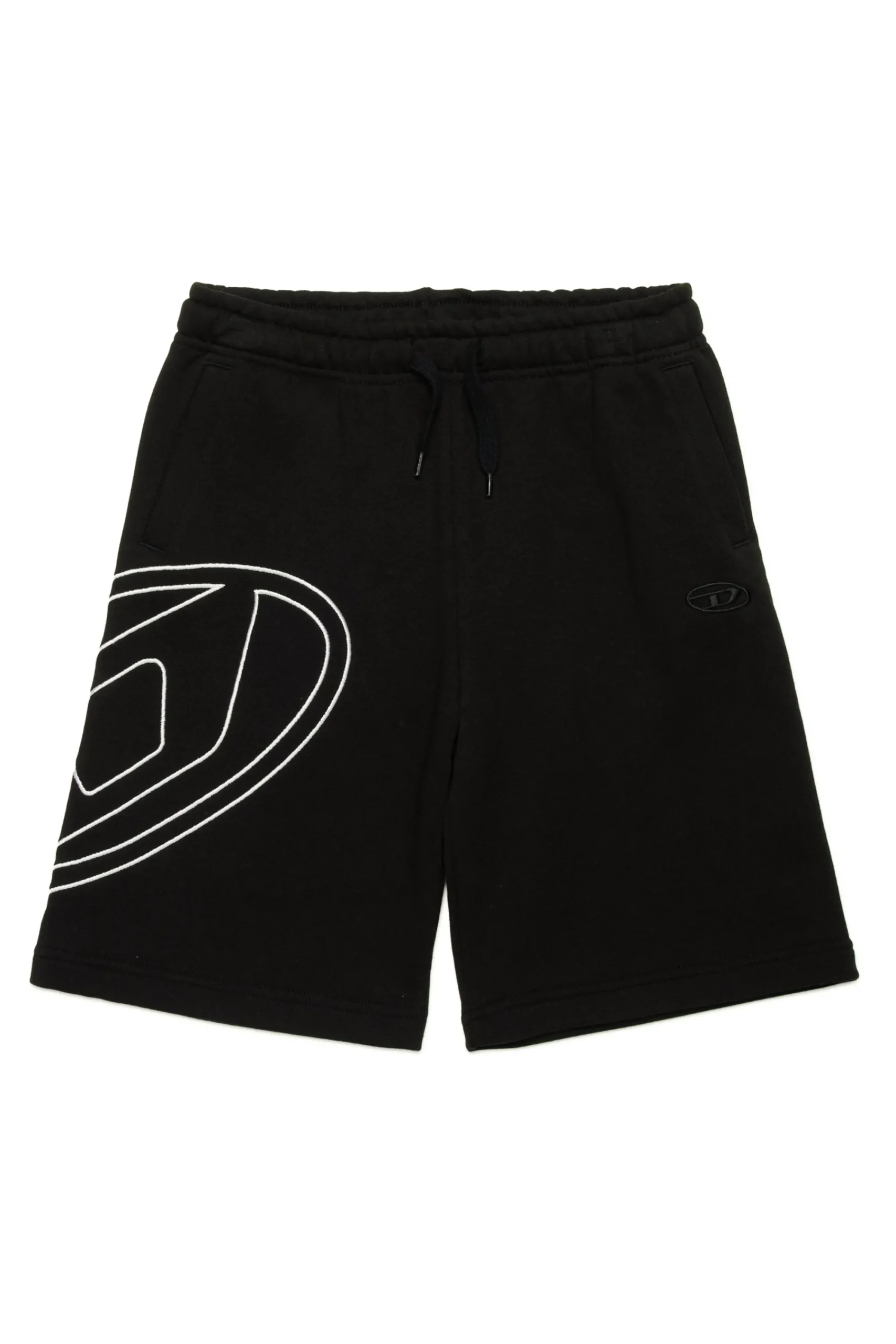 Oval D By Diesel | Oval D By Diesel>DIESEL Fleece shorts with maxi Oval D logo black