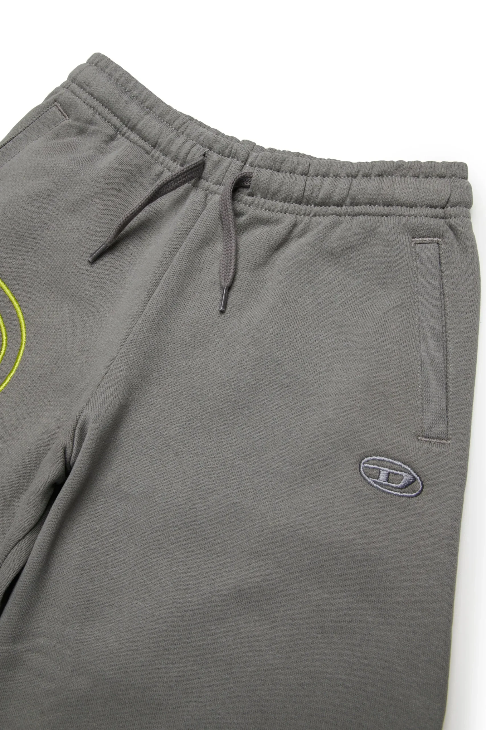 Oval D By Diesel | Oval D By Diesel>DIESEL Fleece shorts with maxi Oval D logo dark grey