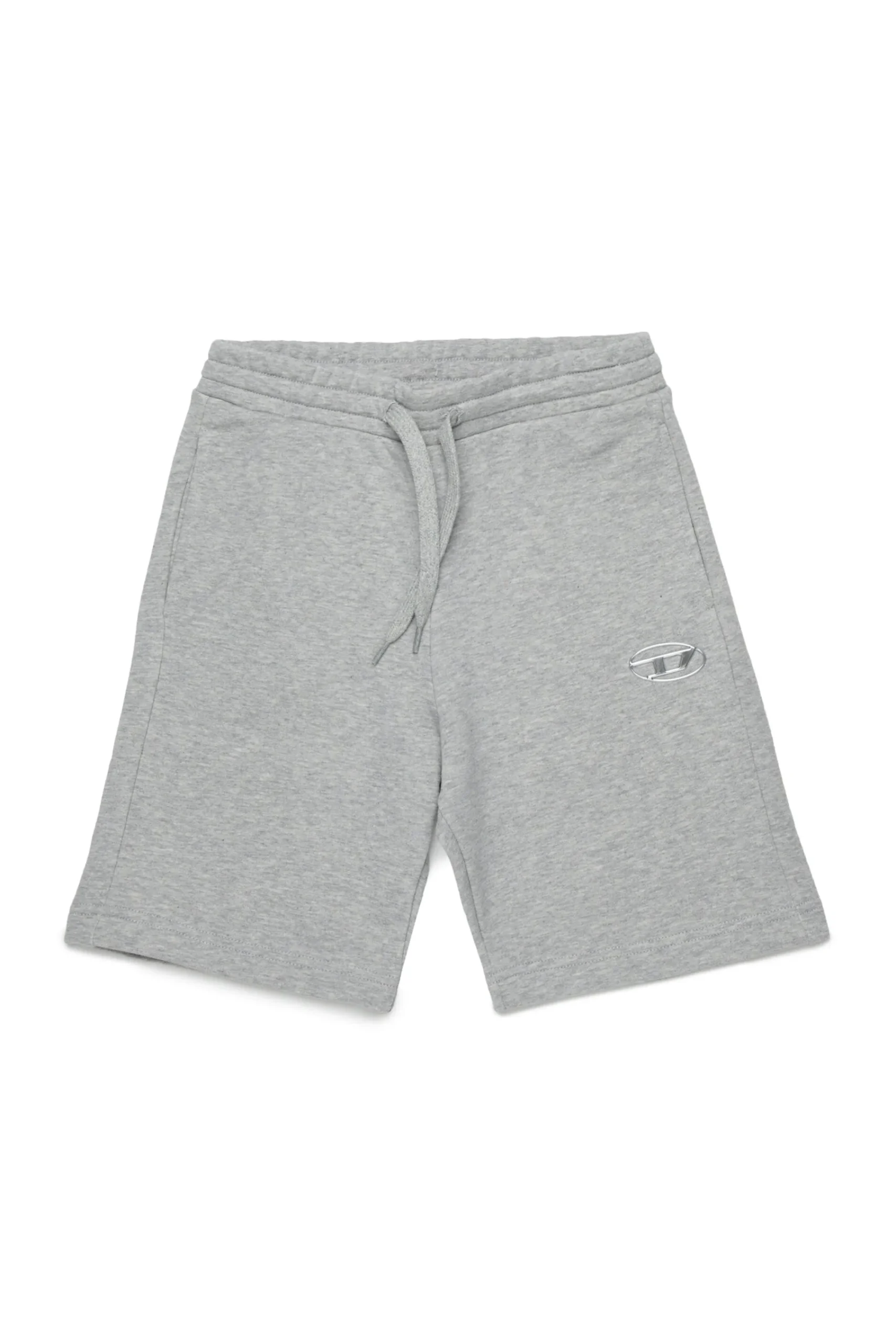 Activewear | Activewear>DIESEL Fleece shorts with Oval D logo grey melange