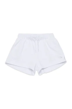 Shorts | Activewear>DIESEL Fleece shorts with Oval D logo white