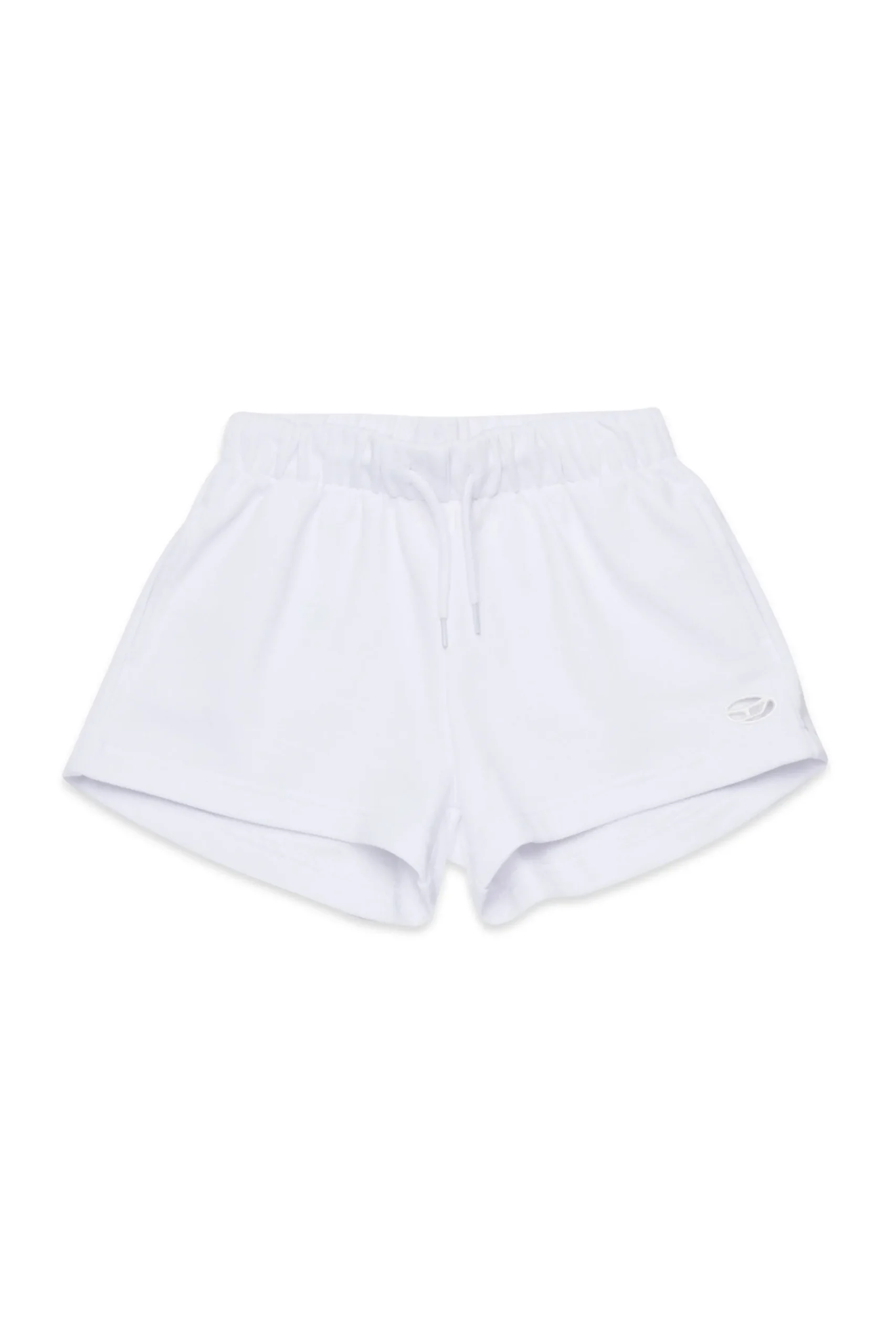 Shorts | Activewear>DIESEL Fleece shorts with Oval D logo white