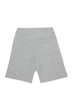 Activewear | Activewear>DIESEL Fleece shorts with Oval D logo grey melange
