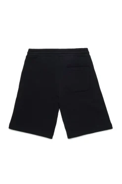Activewear | Activewear>DIESEL Fleece shorts with Oval D logo black