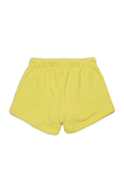 Shorts | Activewear>DIESEL Fleece shorts with Oval D logo canary yellow