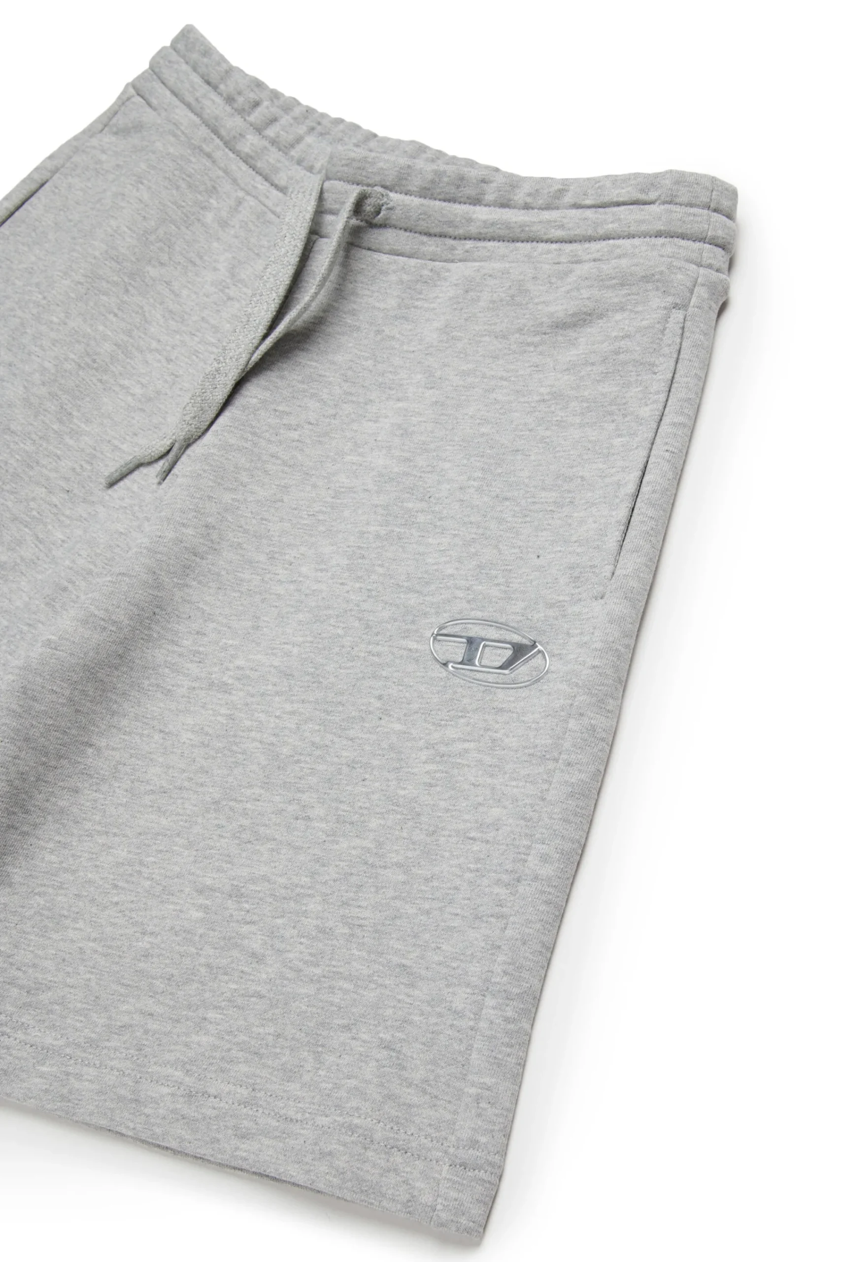Activewear | Activewear>DIESEL Fleece shorts with Oval D logo grey melange