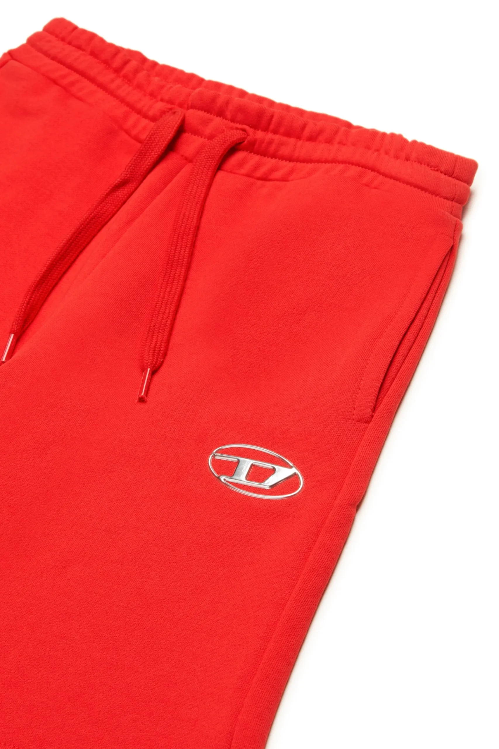 Activewear | Activewear>DIESEL Fleece shorts with Oval D logo red