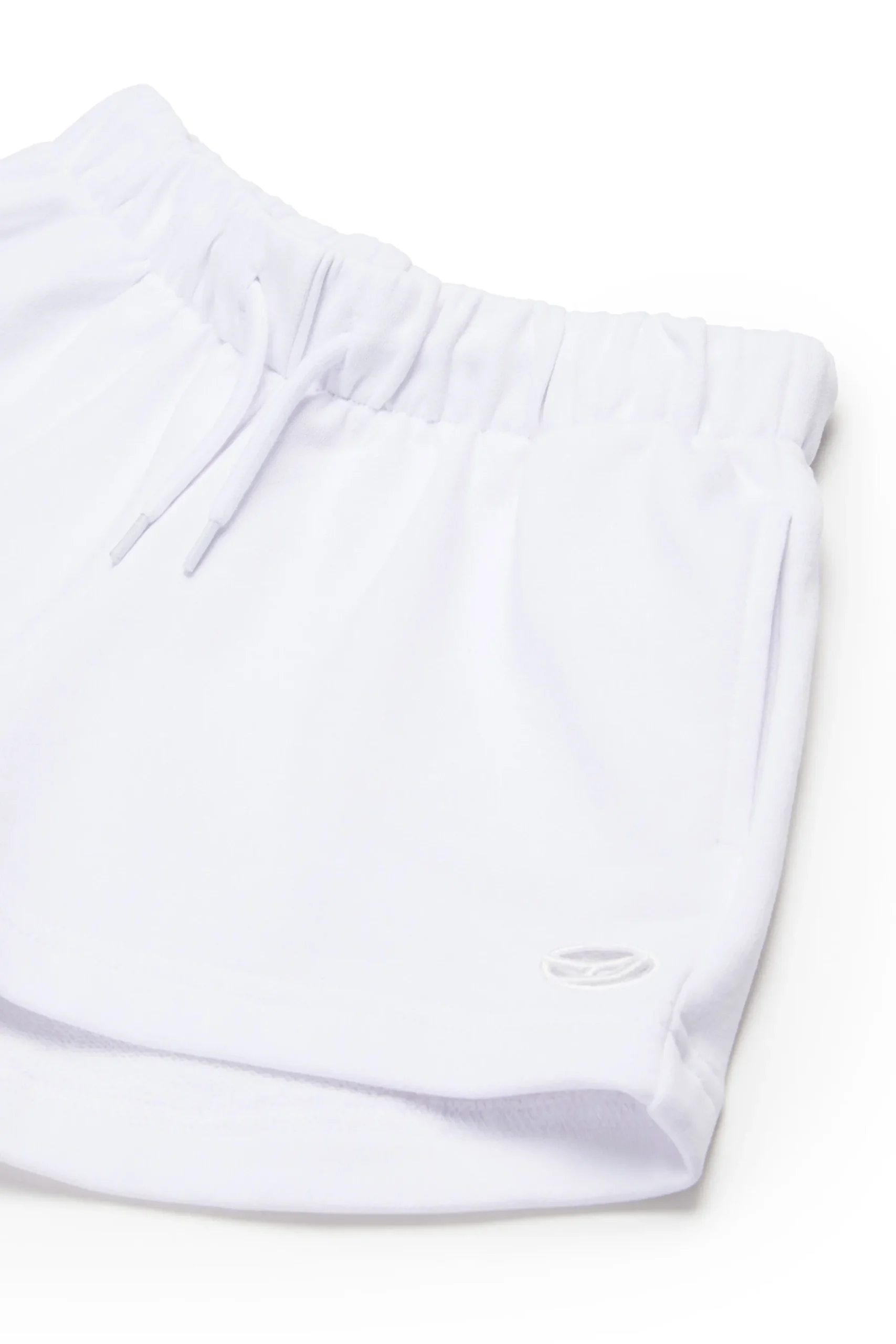 Shorts | Activewear>DIESEL Fleece shorts with Oval D logo white