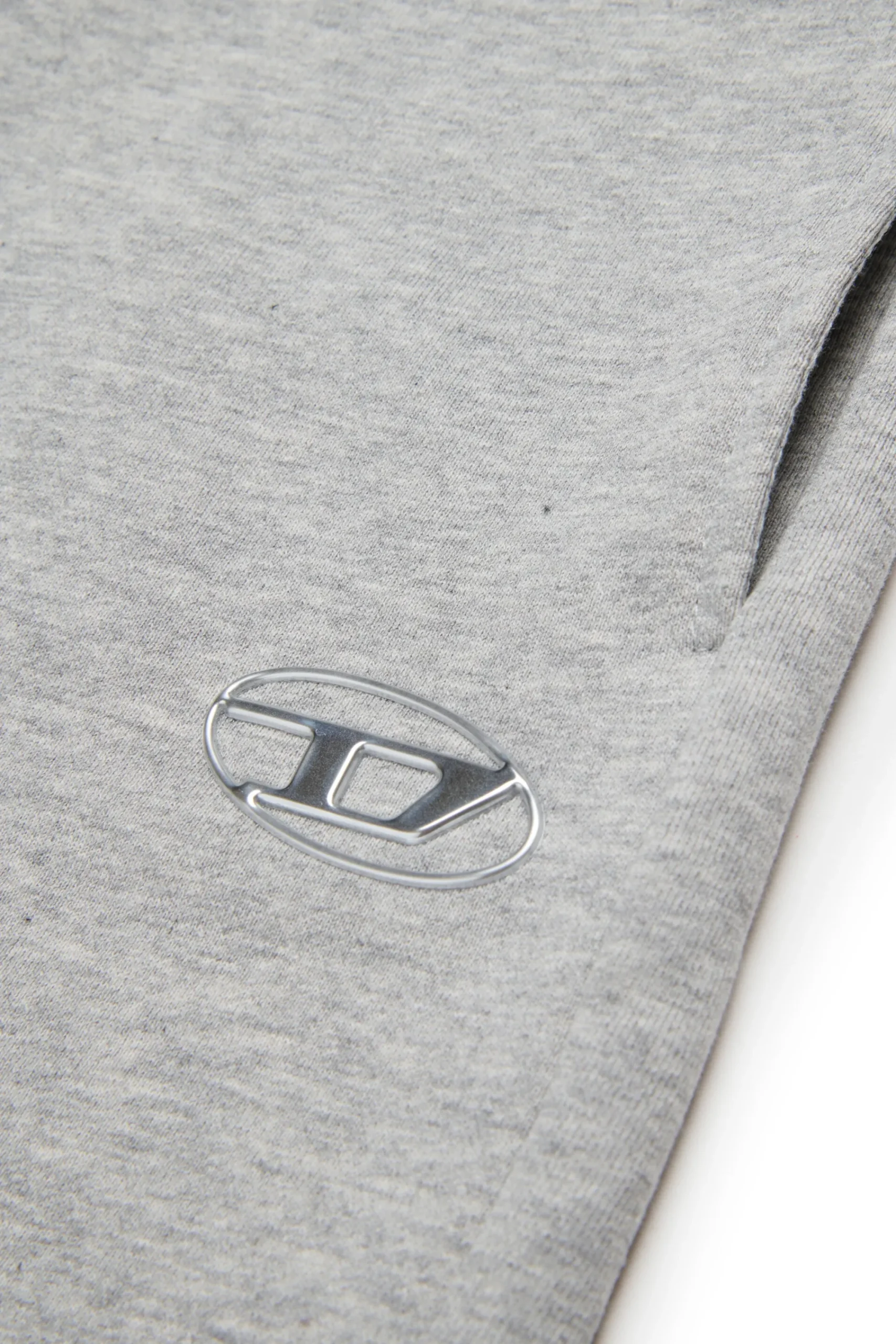 Activewear | Activewear>DIESEL Fleece shorts with Oval D logo grey melange
